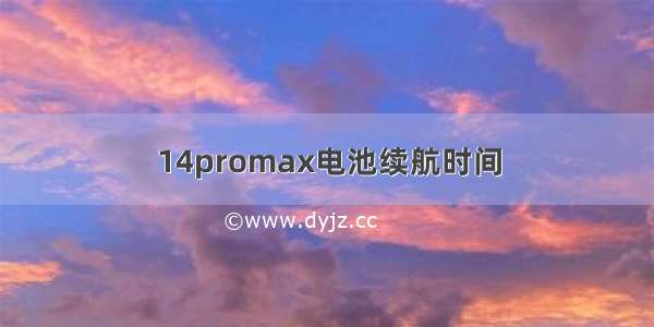 14promax电池续航时间