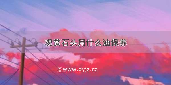 观赏石头用什么油保养