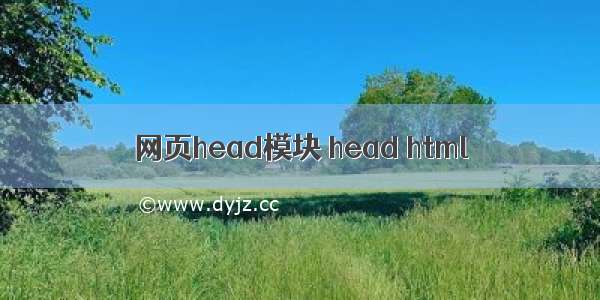 网页head模块 head html
