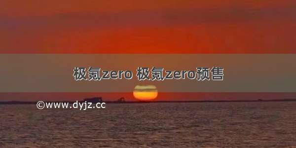 极氪zero 极氪zero预售