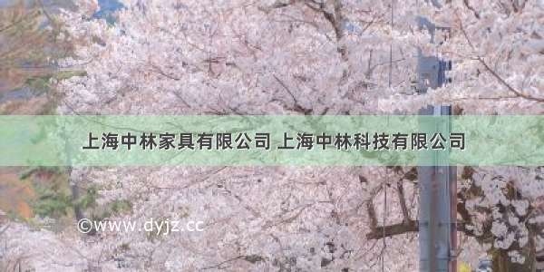 上海中林家具有限公司 上海中林科技有限公司