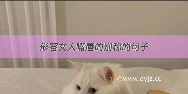 形容女人嘴唇的别称的句子