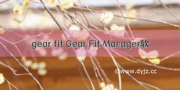 gear fit Gear Fit Manager软