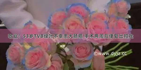 敬业！53岁TVB绿叶不幸患大肠癌 手术两周后便复出拍戏