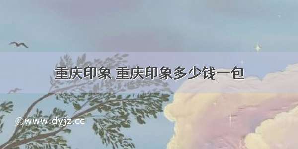 重庆印象 重庆印象多少钱一包