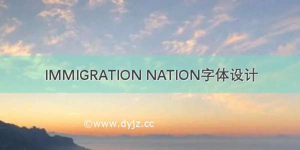 IMMIGRATION NATION字体设计