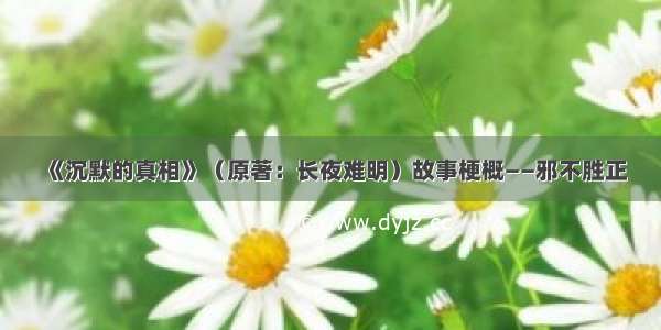 《沉默的真相》（原著：长夜难明）故事梗概——邪不胜正