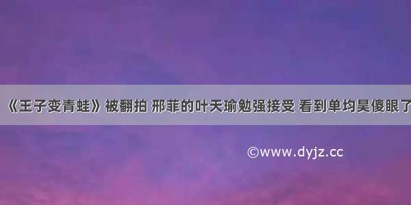 《王子变青蛙》被翻拍 邢菲的叶天瑜勉强接受 看到单均昊傻眼了