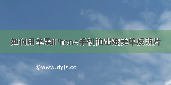 如何用苹果iPhone手机拍出媲美单反照片