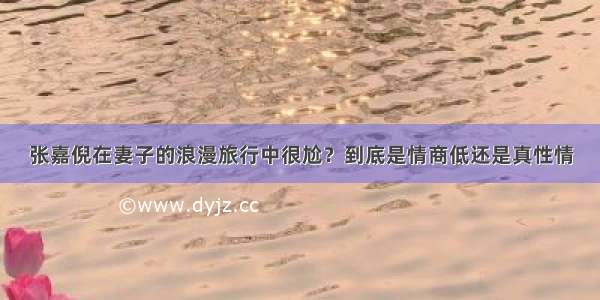 张嘉倪在妻子的浪漫旅行中很尬？到底是情商低还是真性情