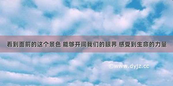 看到面前的这个景色 能够开阔我们的眼界 感受到生命的力量