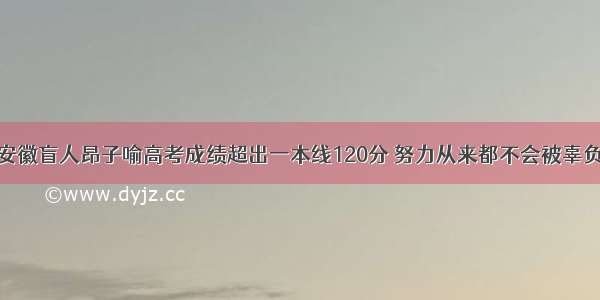 安徽盲人昂子喻高考成绩超出一本线120分 努力从来都不会被辜负