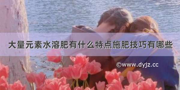 大量元素水溶肥有什么特点施肥技巧有哪些