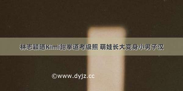 林志颖晒Kimi跆拳道考级照 萌娃长大变身小男子汉