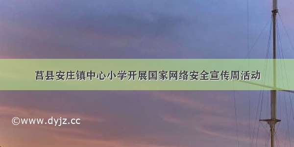 莒县安庄镇中心小学开展国家网络安全宣传周活动