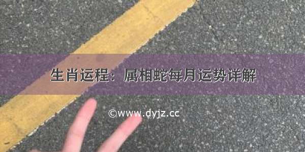 生肖运程：属相蛇每月运势详解