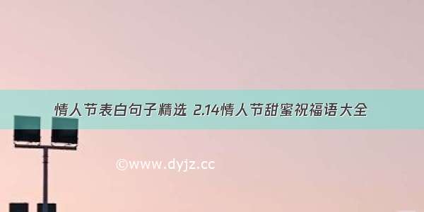 情人节表白句子精选 2.14情人节甜蜜祝福语大全