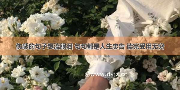 伤感的句子想流眼泪 句句都是人生忠告 读完受用无穷