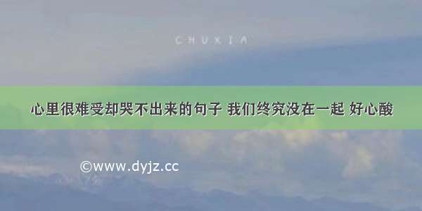 心里很难受却哭不出来的句子 我们终究没在一起 好心酸