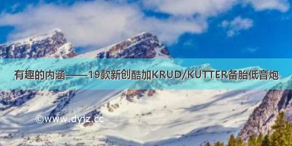 有趣的内涵——19款新创酷加KRUD/KUTTER备胎低音炮