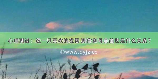 心理测试：选一只喜欢的发簪 测你和母亲前世是什么关系？