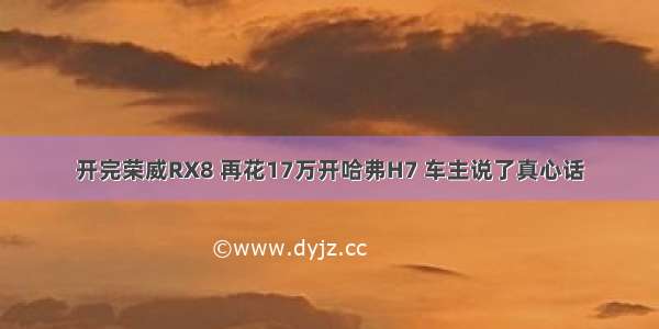 开完荣威RX8 再花17万开哈弗H7 车主说了真心话