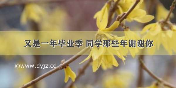 又是一年毕业季 同学那些年谢谢你