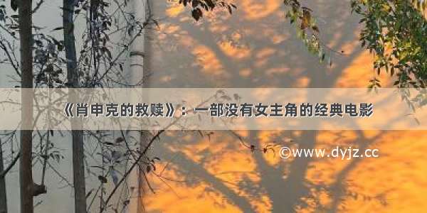 《肖申克的救赎》：一部没有女主角的经典电影