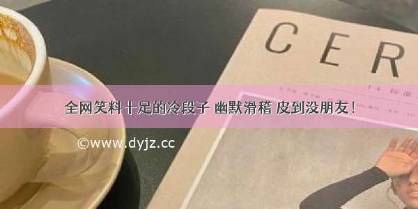 全网笑料十足的冷段子 幽默滑稽 皮到没朋友！