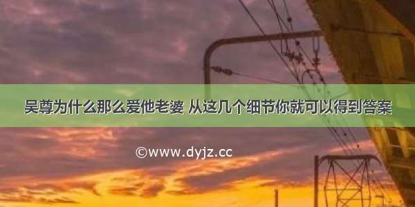 吴尊为什么那么爱他老婆 从这几个细节你就可以得到答案