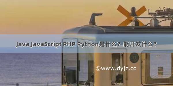 Java JavaScript PHP Python是什么？能开发什么？