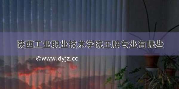 陕西工业职业技术学院王牌专业有哪些