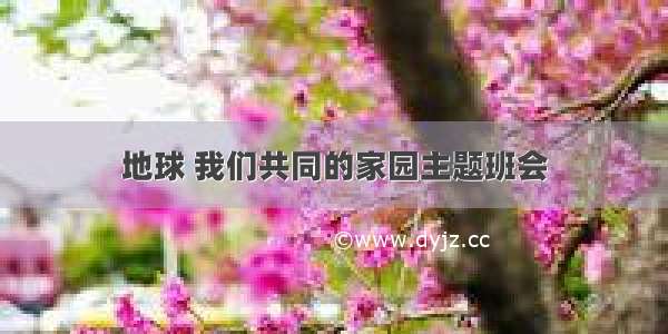 地球 我们共同的家园主题班会