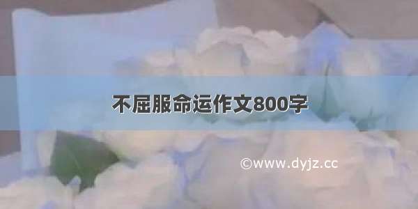 不屈服命运作文800字