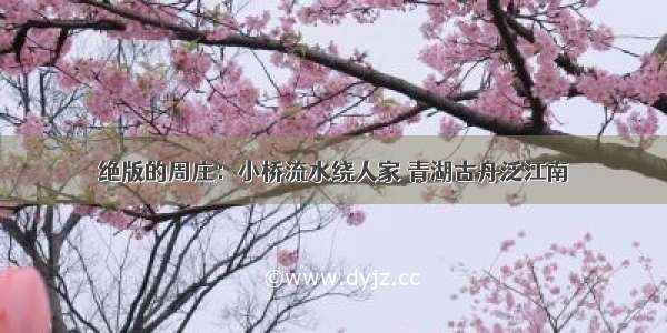 绝版的周庄：小桥流水绕人家 青湖古舟泛江南