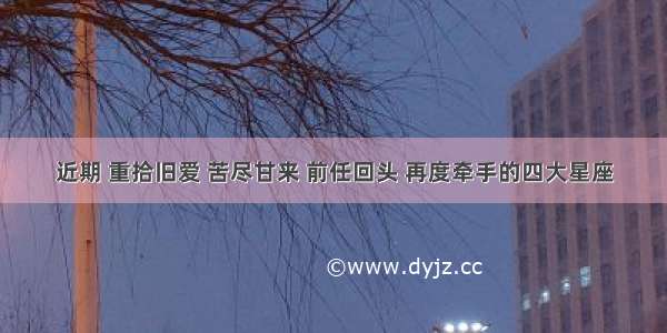 近期 重拾旧爱 苦尽甘来 前任回头 再度牵手的四大星座