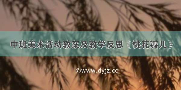 中班美术活动教案及教学反思《桃花瓣儿》