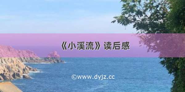 《小溪流》读后感