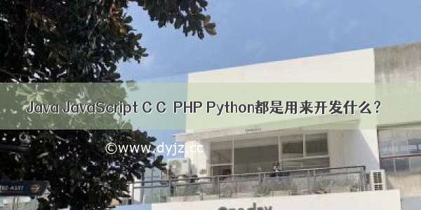 Java JavaScript C C  PHP Python都是用来开发什么？