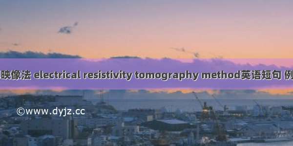 电阻率映像法 electrical resistivity tomography method英语短句 例句大全