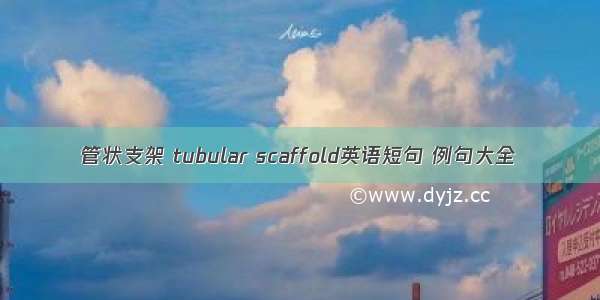 管状支架 tubular scaffold英语短句 例句大全