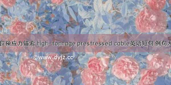 大吨位预应力锚索 high-tonnage prestressed cable英语短句 例句大全