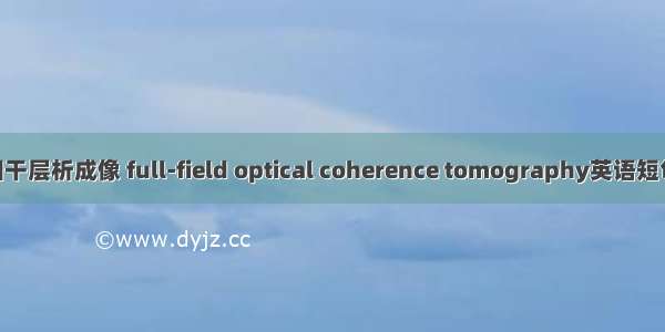 全场光学相干层析成像 full-field optical coherence tomography英语短句 例句大全