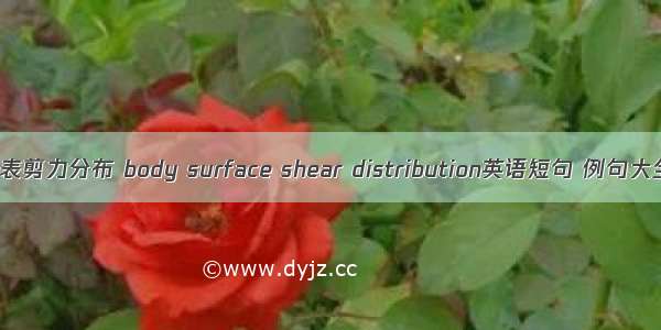 体表剪力分布 body surface shear distribution英语短句 例句大全