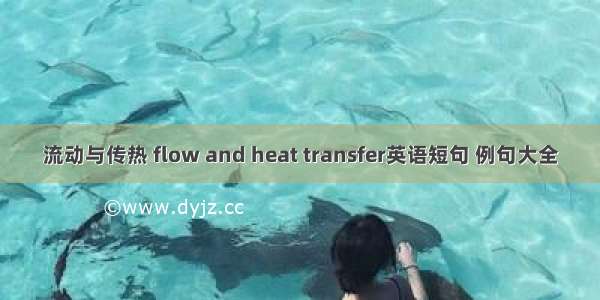 流动与传热 flow and heat transfer英语短句 例句大全