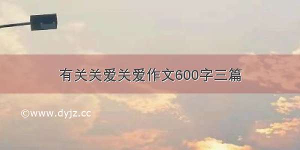 有关关爱关爱作文600字三篇