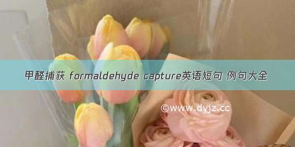 甲醛捕获 formaldehyde capture英语短句 例句大全