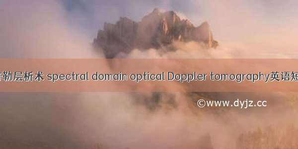 谱域光学多普勒层析术 spectral domain optical Doppler tomography英语短句 例句大全