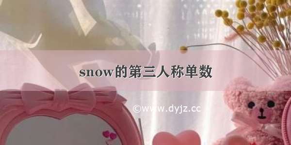 snow的第三人称单数