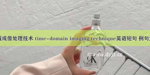 时域成像处理技术 time-domain imaging technique英语短句 例句大全